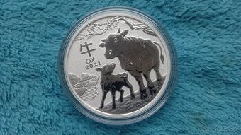 Stříbrná mince 1 Oz Lunar Series III Year of the Ox 2021
