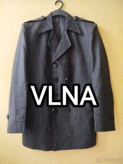 Zánovní pánský vlněný kratší kabát/ sako, velikost L