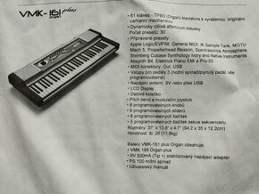 Klávesy MIDI s varhanní klaviaturou - 1
