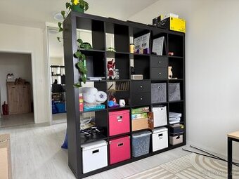 IKEA KALLAX Policový díl, černohnědá, 182x182 cm - 1