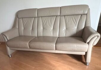 Kožená sedací souprava 3+2+taburet