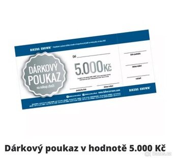 Prodám/vyměním dárkový poukaz Bikers crown 15.000 za 12.000
