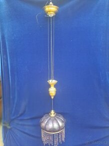Stahovací lampa - irisované sklo