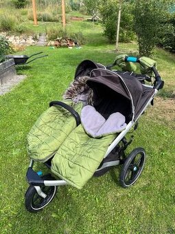 ✨ THULE URBAN GLIDE 2 DOUBLE + ZIMNÍ SET PINKIE – KOMPLETNÍ