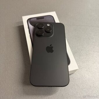 iPhone 15 Pro 128GB černý, bez škrábance, rok záruka