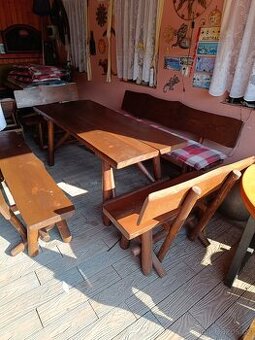 Masivní set 200 cm Zahradní set