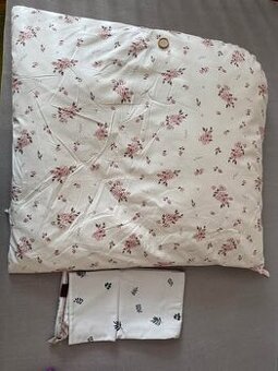 Péřová zavinovačka emiimio + 2 povlečení emiimio (růžovo-bíl