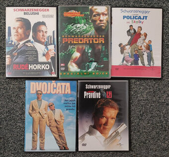 5x DVD filmy Arnold Schwarzenegger v krabičkách