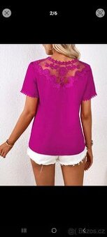 Růžové dámské tričko