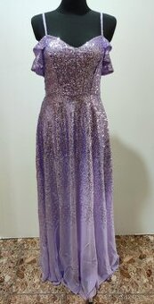 Nové dámské společenské dlouhé šaty s flitry