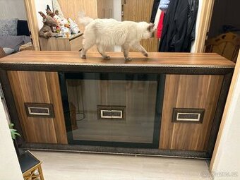 Luxusní italský set: Komoda, vitrína a zrcadlo (Modern Glamo