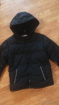Teplá černá zimní bunda vel. 116/122