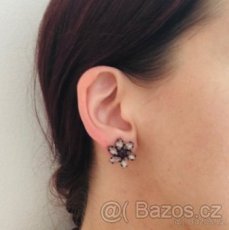Náušnice křišťálové střední