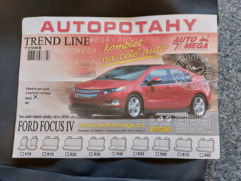 Nové autopotahy pro Ford Focus IV (od r.v. 2018)