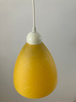 Lustr skleněný žlutý