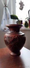 Keramická glazovaná váza ruční práce