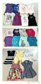 Dívčí oblečení (trička a šaty), vel. 7-11 let - 1