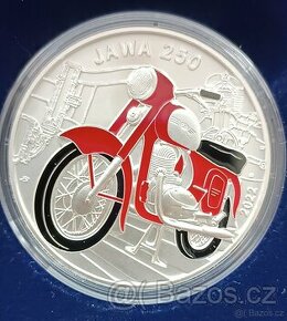 Stříbrná mince 500 Kč 2022 Motocykl Jawa 250 standard