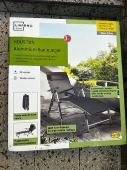 LIVARNO home Hliníkové polohovací lehátko Houston, stříbrná