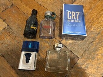 Vůně CR7, HUGO, ECLAT, Versace, Trussardi