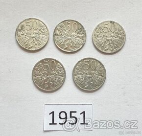 MINCE 50h 1951 ČESKOSLOVENSKÁ REPUBLIKA