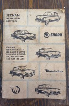 Seznam náhradních dílů vozů Škoda 1000