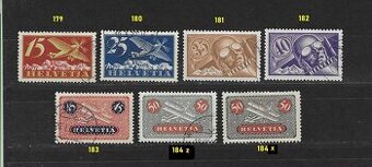 Známky ŠVÝCARSKO - Letecké Mi:179 - Mi:184