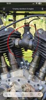 Harley-Davidson model D - Sací potrubí