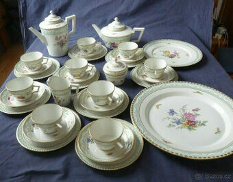 Kávový servis KPM Kurland, 33 kusů, pro 9 osob, dekor 41. Ve