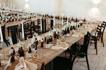 Svatební vázičky / hnědé lékárenské sklo – 312 ks