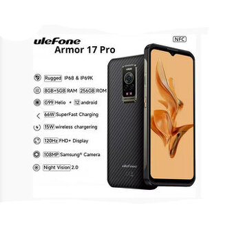 Ulefone Armor 17 Pro 5G, 8/256GB (čtěte popis)