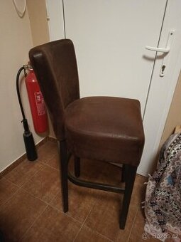 Barová židle, pravá kůže