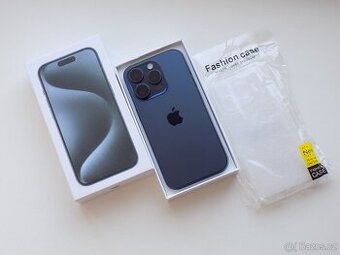 APPLE iPhone 15 Pro 128GB Modrý titan - ZÁRUKA 12 MĚSÍCŮ
