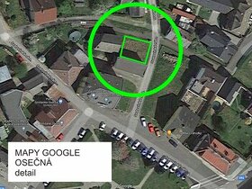 Rohový stavební pozemek 131 m² u nám. v centru obce Osečná - 1