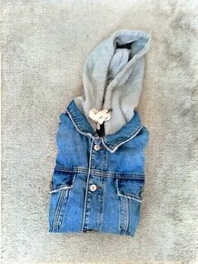 Chlapecká pánská džínová bunda s kapucí - 1