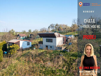 Prodej, chata se zahradou 1 400 m2, Kokory