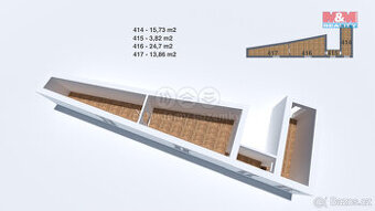 Pronájem kancelářského prostoru, 54 m², Praha