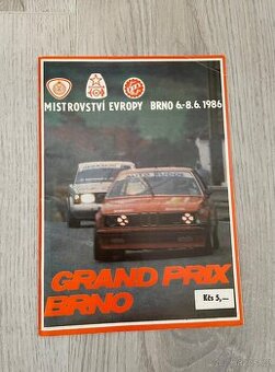 Grand Prix Brno - Mistrovství Evropy 1986 - program a č. roz
