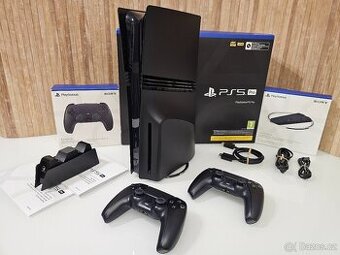PS5 PRO S MECHANIKOU 2TB ČERNÁ MATNÁ+2X OVLADAČ+DOK