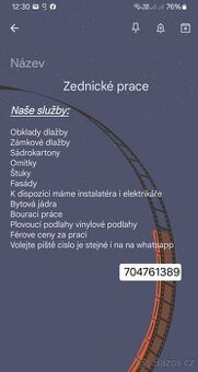 Zednik hledám nové zakázky