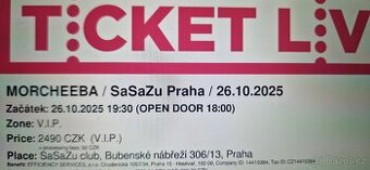 2 VIP vstupenky MORCHEEBA 26.10.2025