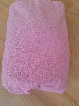 Prodám krásné  růžové froté prostěradlo do postýlky TOP stav
