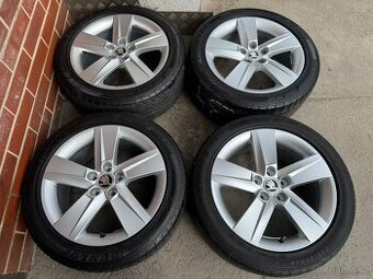Alu 16" 5x100, škoda "ROCK" letní 80% F3 Rapid TOP