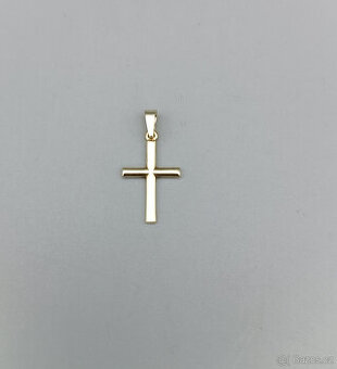 Zlatý přívěsek kříž 0,65g, 14 kt, 585/1000