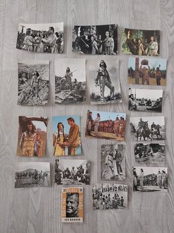 Prodám pohlednice fotky Vinnetou a Old Shatterhand