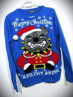 NOVÝ ♥ UNISEXOVÝ VÁNOČNÍ SVETR ♥ VEL.S ♥ PITBULL