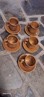 KERA VITRAL sada šálků s podšálky