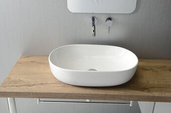 CALEO keramické umyvadlo na desku, 60x42cm, bílá