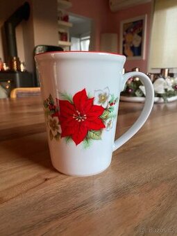 Porcelánový vysoký hrnek Dubí Vánoce