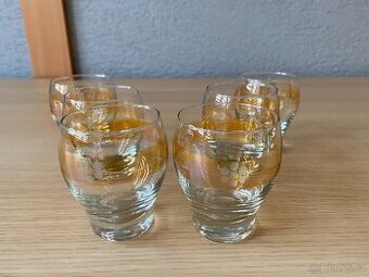 Ojedinělá retro sada velkých panáků s motivem - 125 ml, 6x